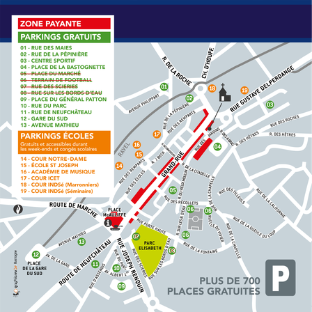 Parkings gratuits - jour de marché ! 